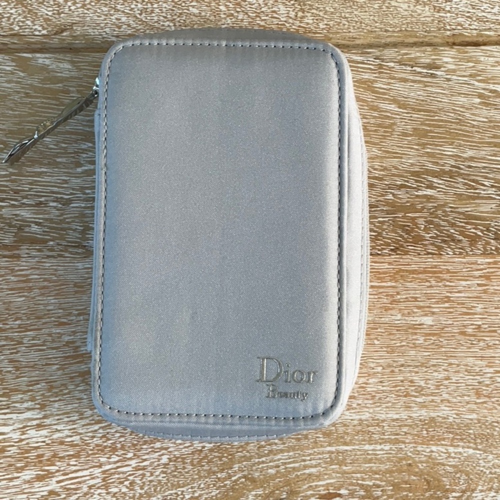 Dior Beauty Gray Cosmetic Bag